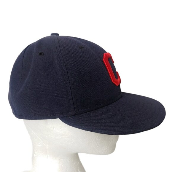 Cleveland Indians Guardians 56Fifty New Era Fitted Cap 7 1/8 Blue Canvas - Picture 3 of 11